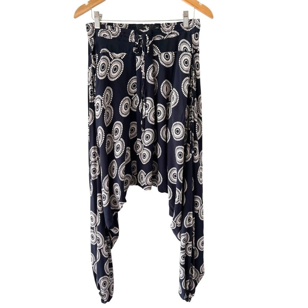 Buddha Pants Savannah Harem Pants M Navy Mandala Cotton Boho Unisex Jogger